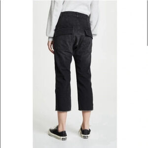 Nili Lotan Luna Leonard Wash Black 24 Crop Fray